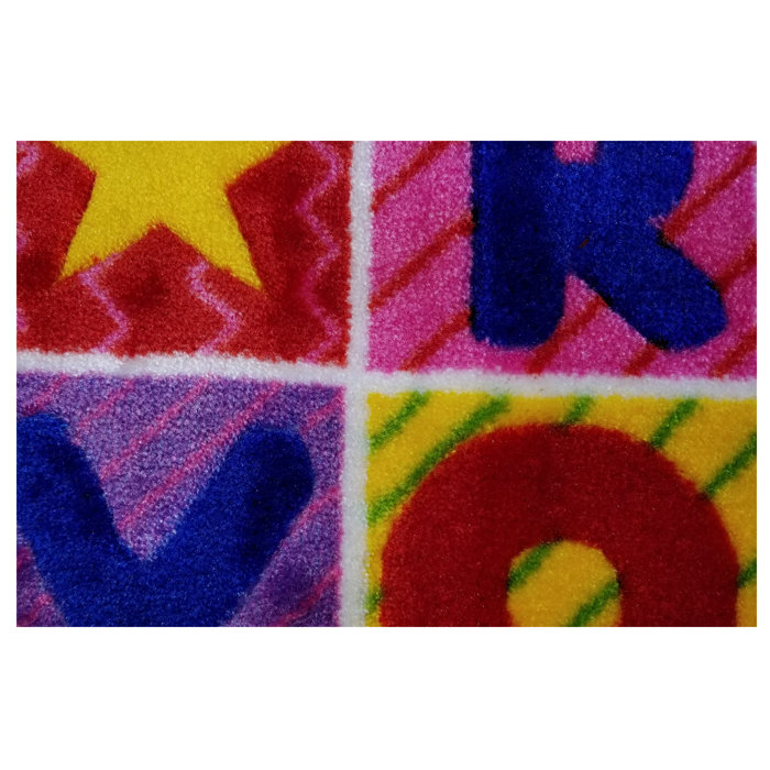 Harriet Bee Fey Performance Red/Yellow/Blue Rug & Reviews Wayfair